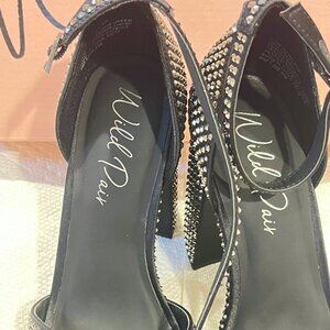 Wild Pair Sequined Pumps Ankle Strap